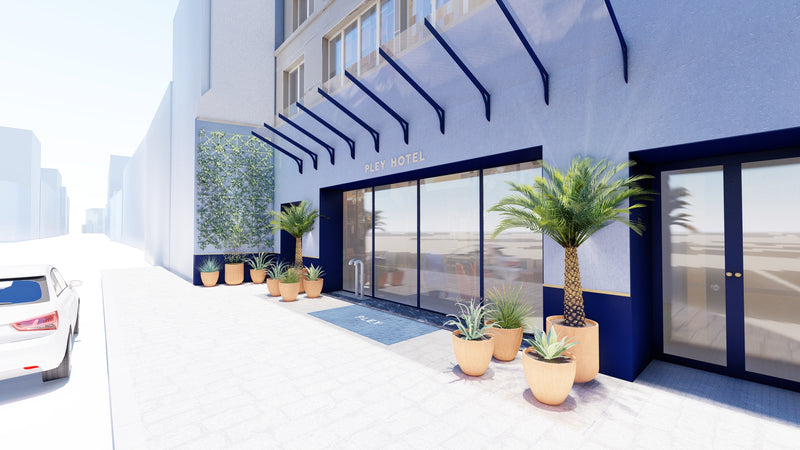 Pley Hotel X POUSSE: comment habiller l'entrée d'un hôtel ?