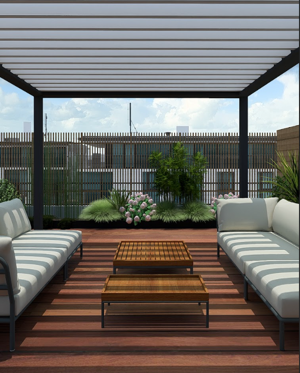 Une terrasse vivante, enracinée dans le sol