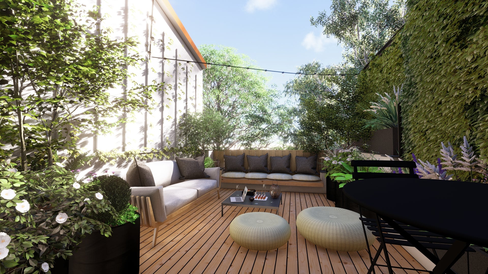 Une terrasse esprit ginguette en plein Paris