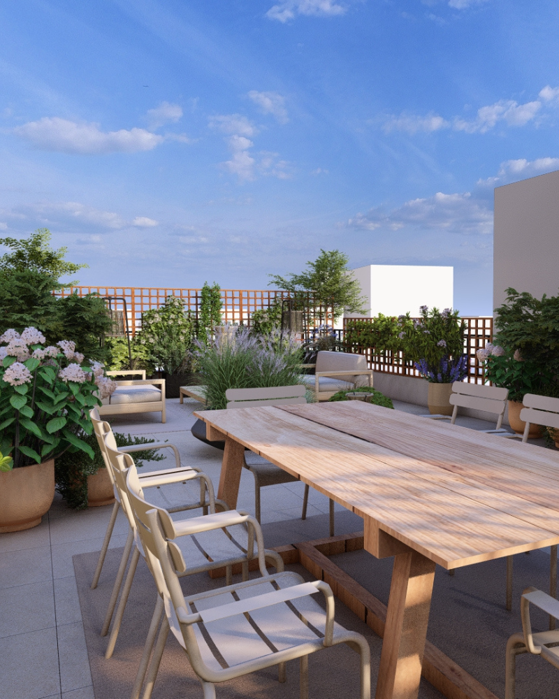 Terrasse feutrée