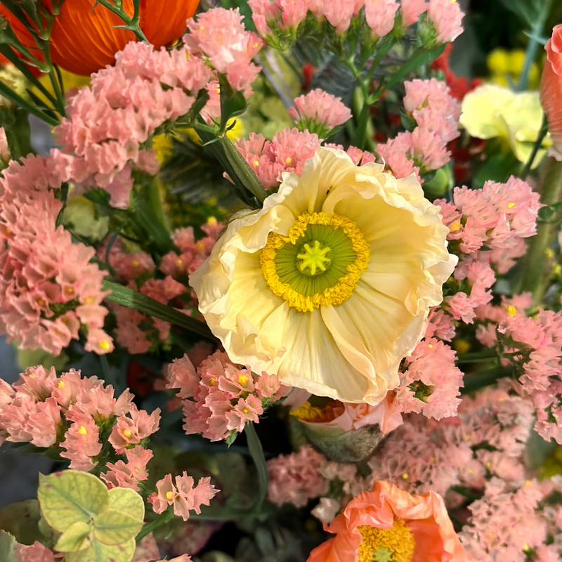 Détails bouquet de fleurs par POUSSE Paris