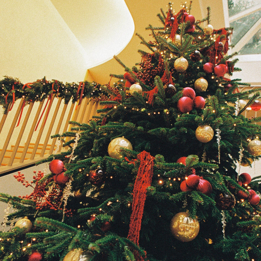 Sapin de noel et guirlande de noel decoration 