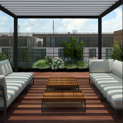 Une terrasse faite par POUSSE à Paris