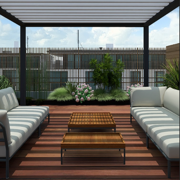 Une terrasse faite par POUSSE à Paris